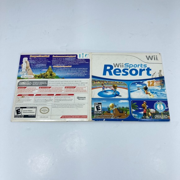 Wii Sports Resort (Nintendo Wii, 2009) No Manual with Cardboard Sleeve TESTED - Picture 2 of 5